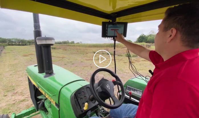  ¡ incredible ! tractor se maneja solo. precision en el campo con autosteerin
