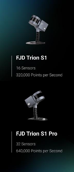 Расширьте свои возможности сканирования с помощью FJD Trion S1 Pro, усовершенствованной версии S1. Опираясь на облегченный вес и портативность, S1 Pro обеспечивает еще большую точность и эффективность благодаря обновленному оборудованию.