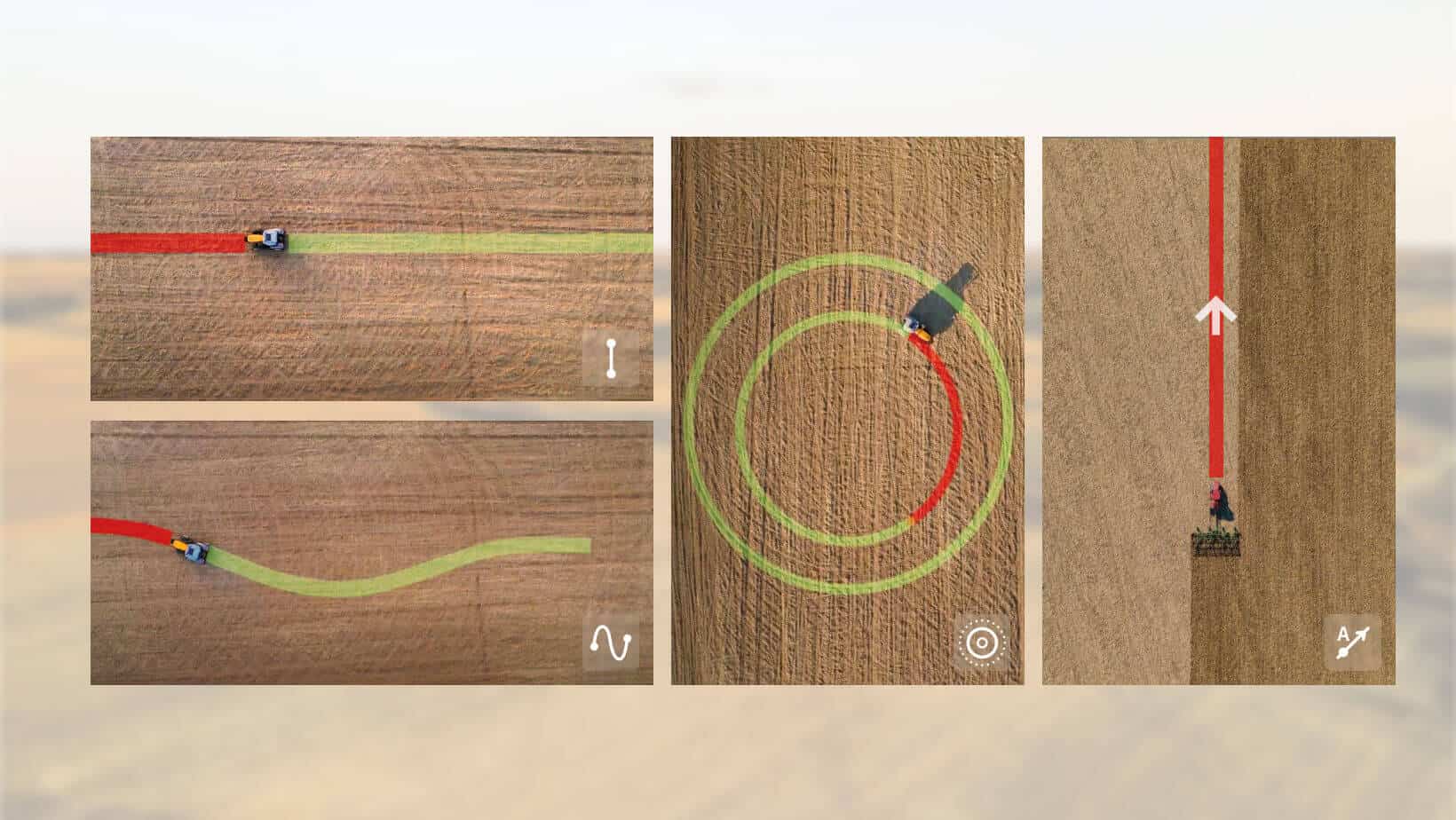 Straight-line, curve, A+ line, and pivot modes are available for diverse field shapes and operation needs.