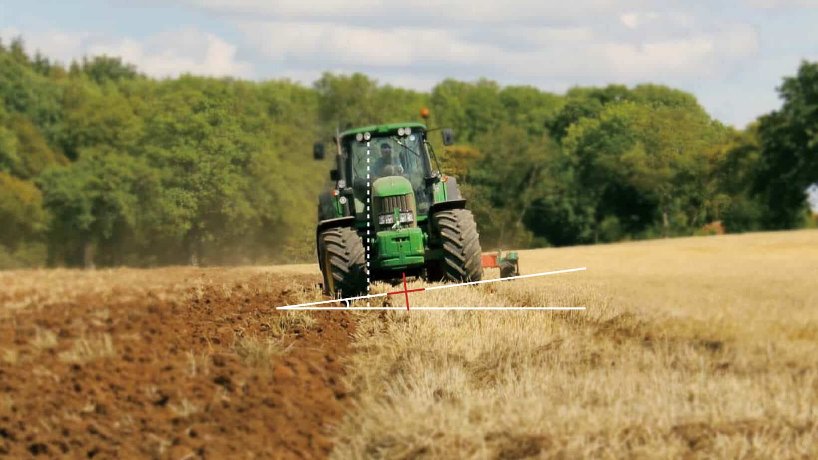 The IMU sensor enables terrain compensation so lines on sloped fields are as straight as those on the even ground.