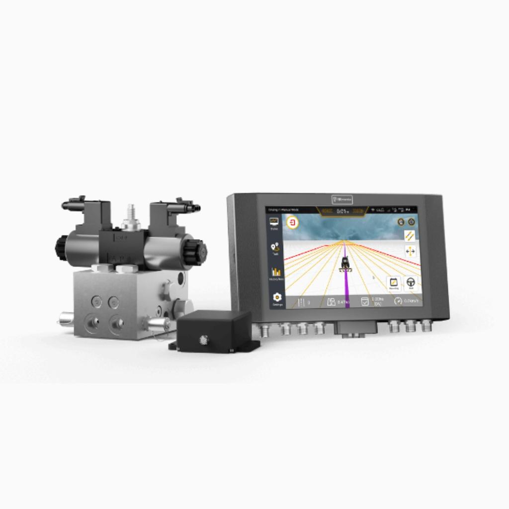 Drawing upon GNSS technology, the AH1 Hydraulic Autosteering Kit empowers agricultural machinery to effectively regulate steering oil, achieving 2.5 cm steering accuracy. Its robust force and quick responsiveness make it the perfect fit for large agricultural machinery that requires significant steering power, enhancing both accuracy and efficiency in field operations.
